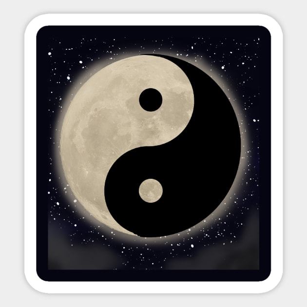 ying yang moon Sticker by laussengram13